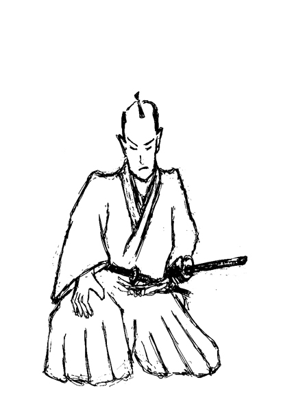 時代物イラスト.時代物イラストレーター,時代物イラストレーター荒井浩之進,侍,samurai,時代物挿絵, illustration, animation,